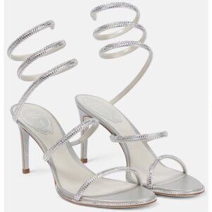 New with tags Rene Caovilla Cleo embellished satin sandals